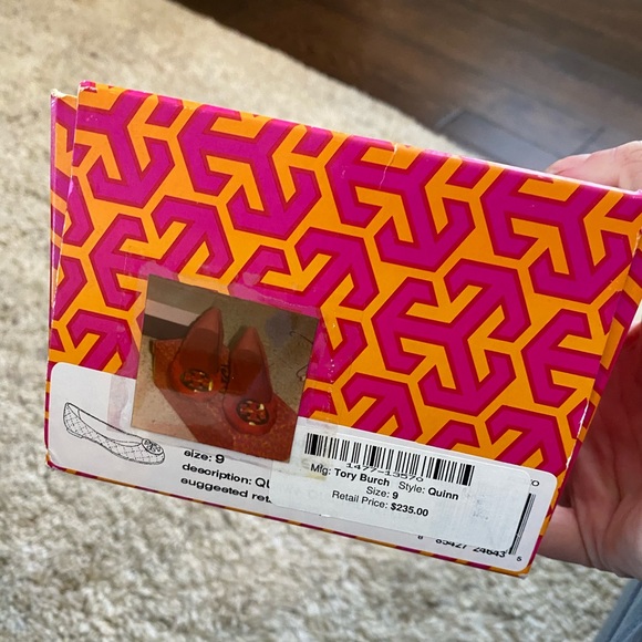 Red quilted Tory Burch flats - Picture 7 of 7